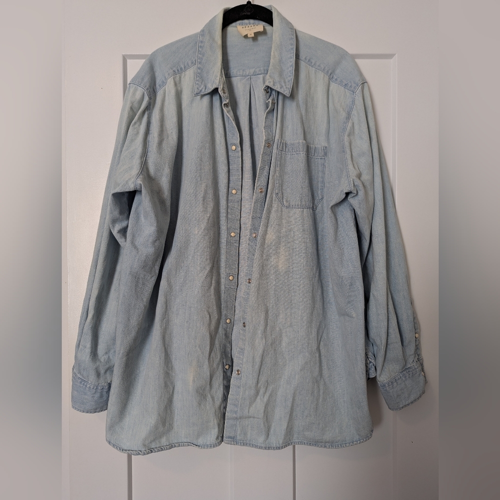 Light Blue Denim Sezane Max Shirt